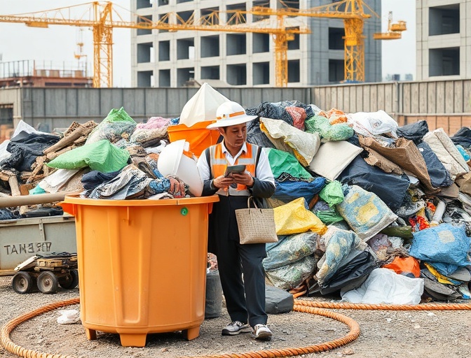 폐기물 정리 작업