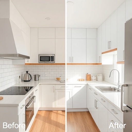 주방 청소 전후